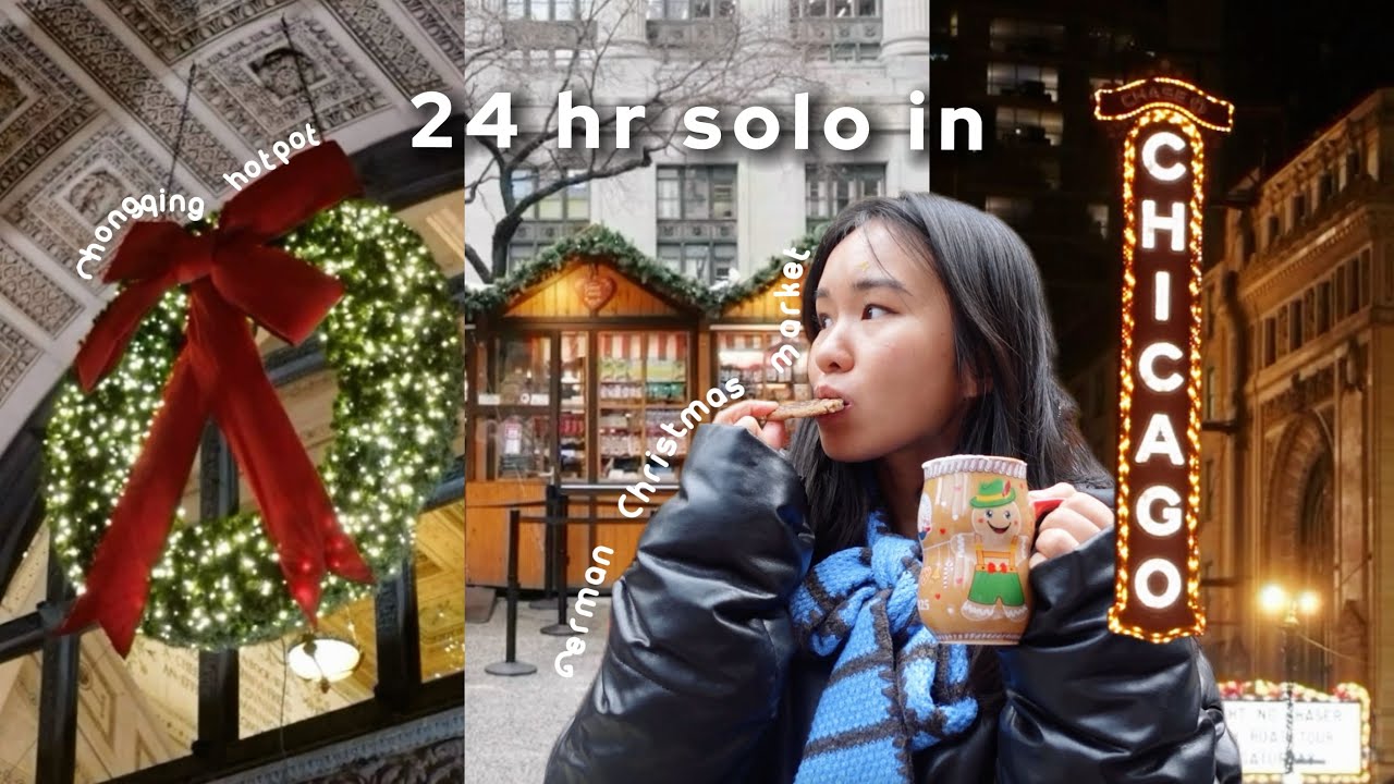 24 HOUR SOLO IN CHICAGO🎄 vlogmas