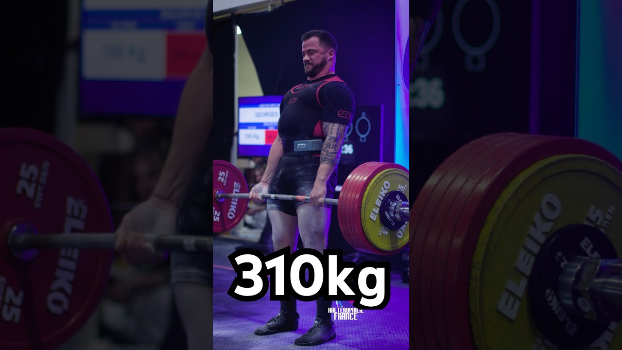 Willy Georges 310kg deadlift 🔥🇫🇷 He made 5 times CrossFit games ! #powerlifting