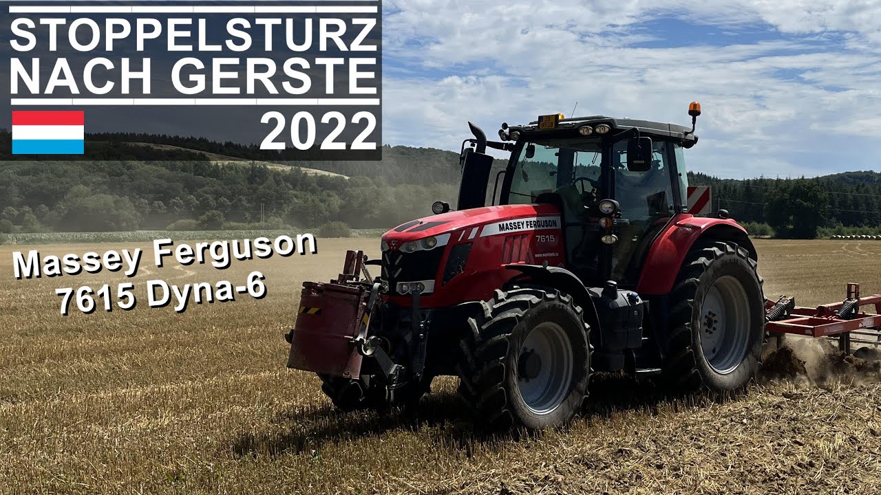 Stoppelsturz in der Gerste | Massey Ferguson 7615 & Quivogne Maxiculteur | Luxemburg 2022