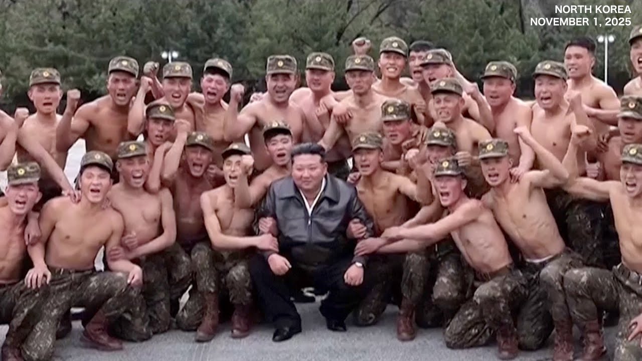SCENE: North Korean soldiers' eyes welling up as Kim visits 11th corps of his military