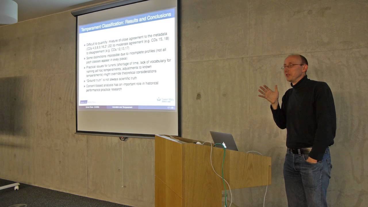 MusICA Seminar: Simon Dixon - Measuring and Modelling Intonation and Temperament