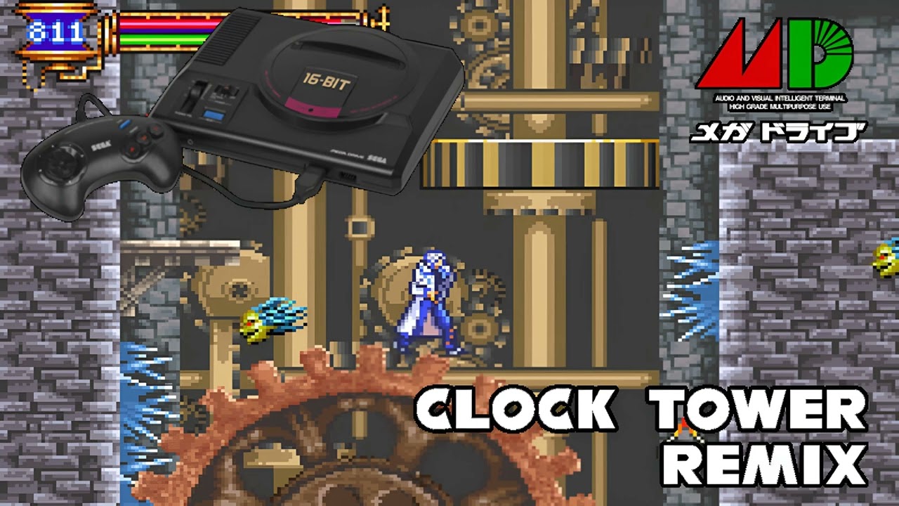Castlevania: Aria of Sorrow - Clock Tower (Sega Genesis Remix)