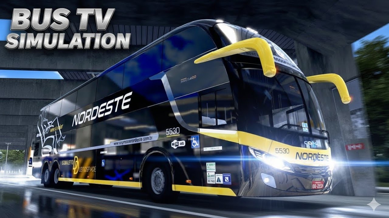 Bus Mod Driving Simulator Comil invitus Double Decker Volvo gameplay 