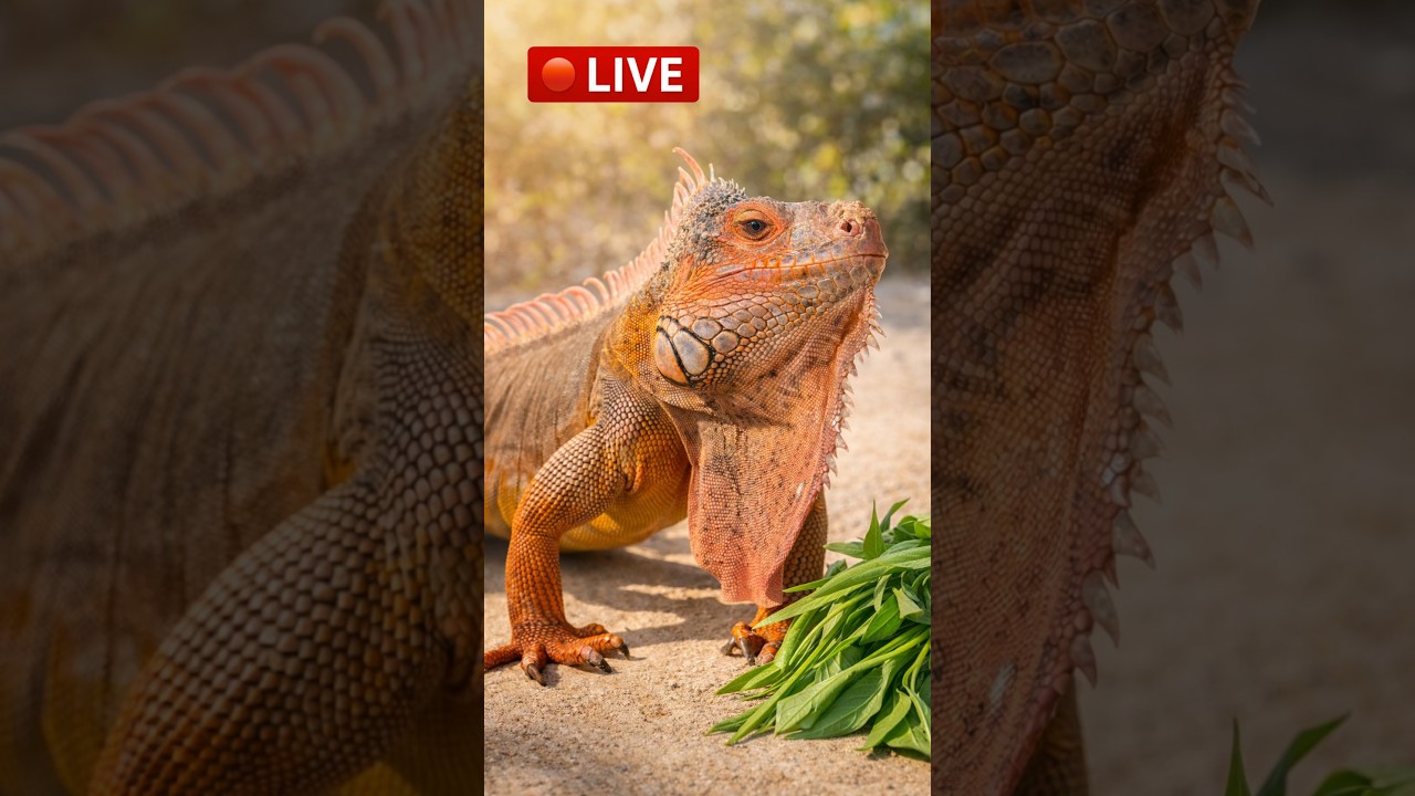 Live:Red Iguana’s Real Personality in Everyday Life | Living With a Red Iguana: Calm and Not So Calm