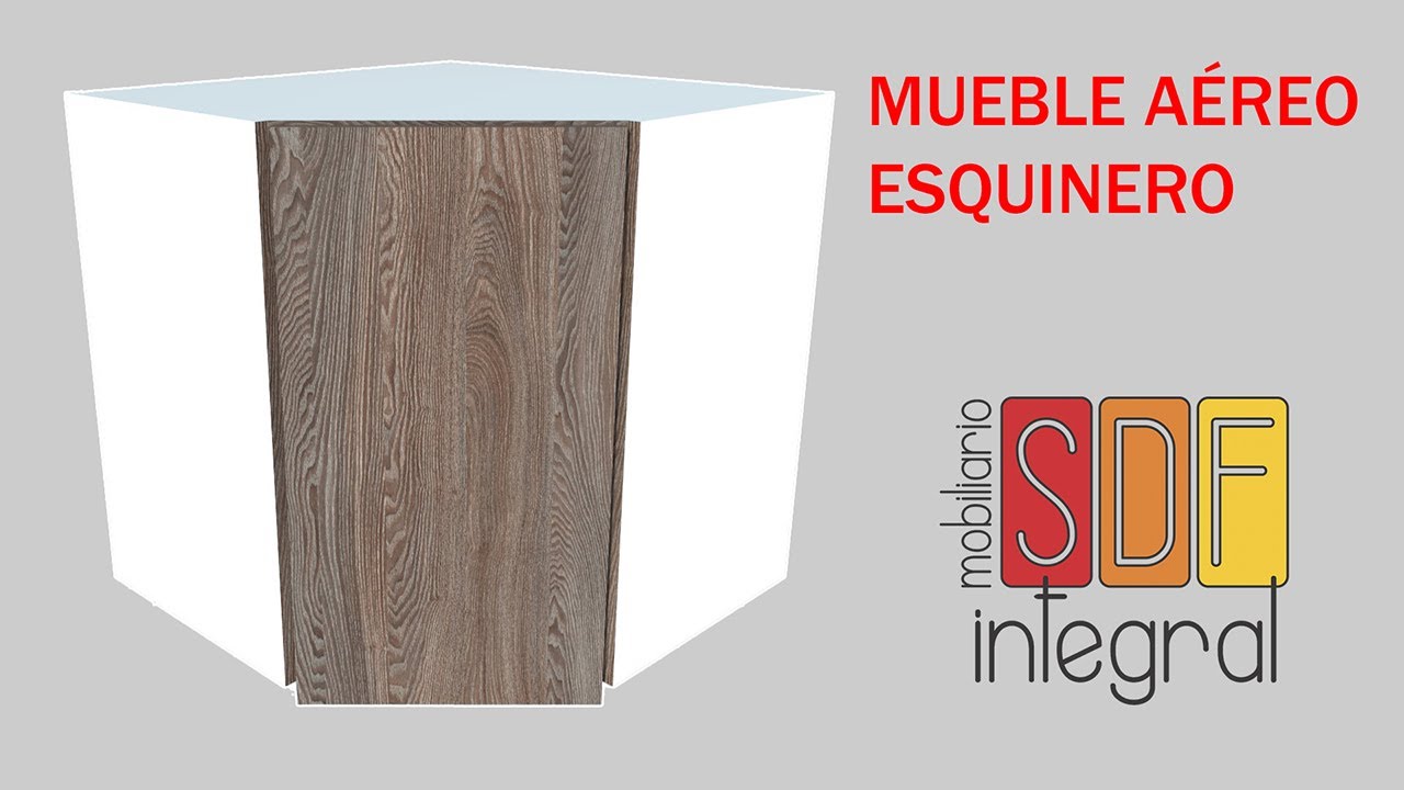 MUEBLE AEREO ESQUINERO EN FORMA DE DIAMANTE