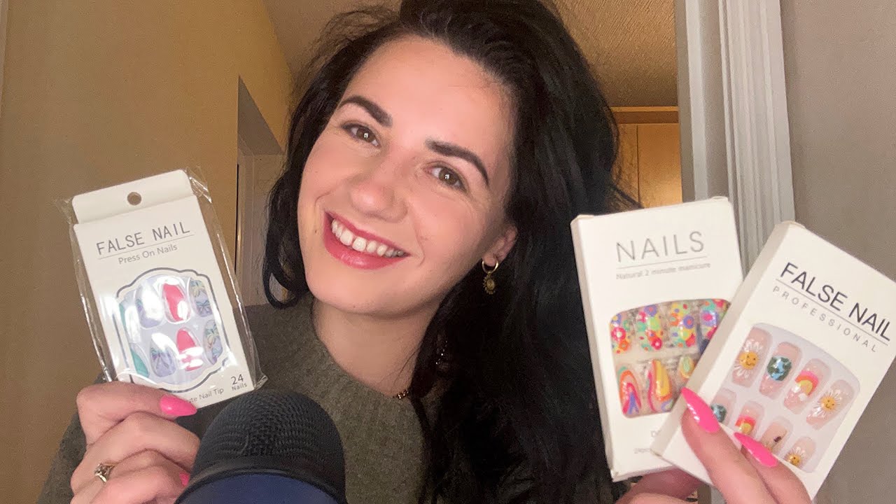 ASMR | False Nails Haul 💅 Pick My Next Set! (Whispering & Tapping)