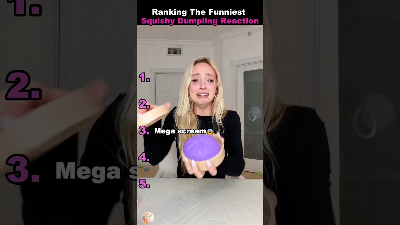 Ranking The Funniest Squishy Dumpling Reaction moments 🥟 #fidgettoys #unboxing #funnyreactions