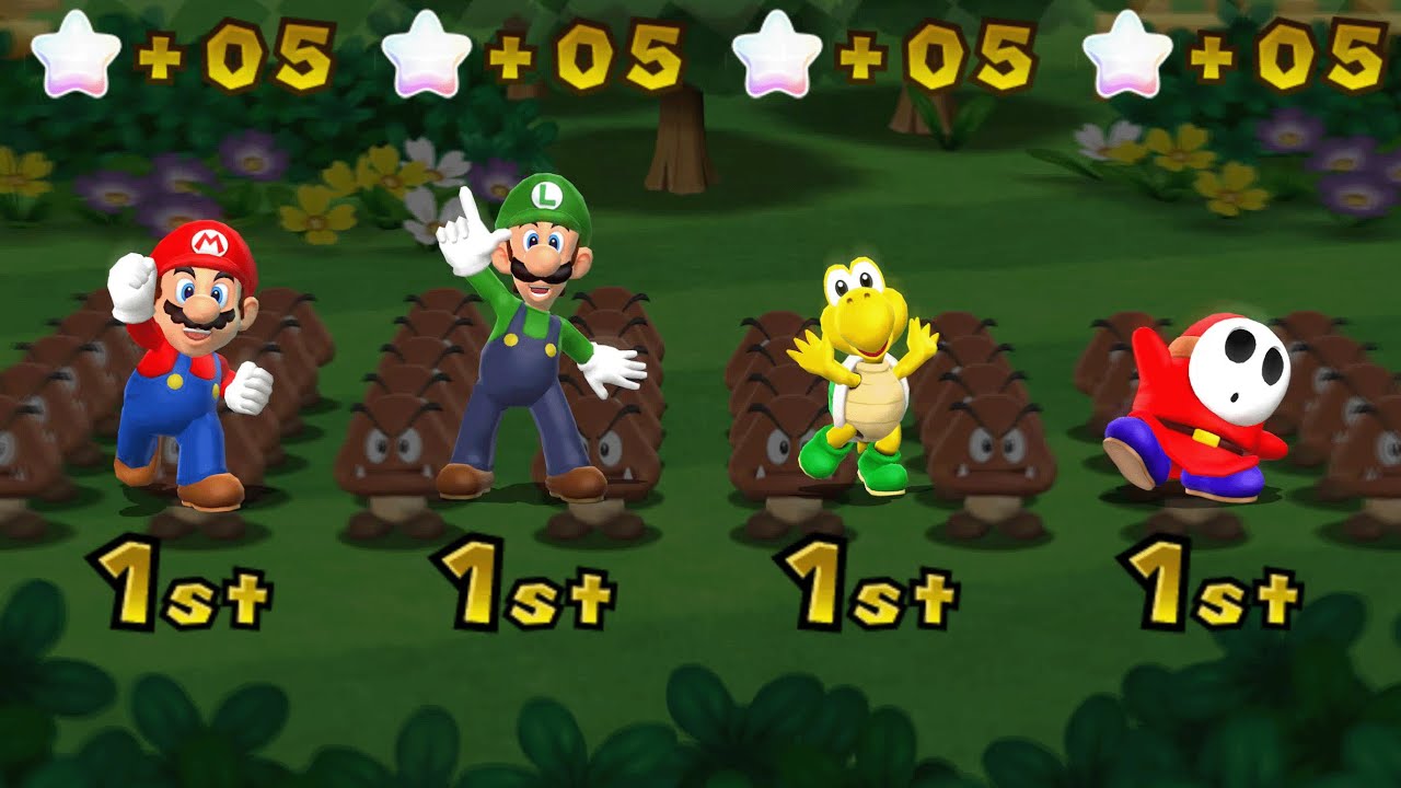 Mario Party 9 - Mario vs Luigi vs Koopa vs Shy Guy - Boo's Horror Castle
