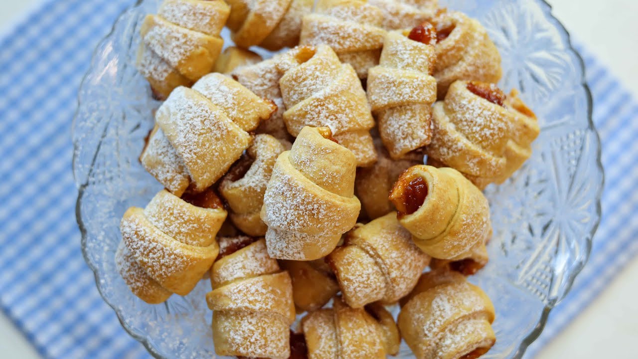 🥐 Soft Jam Crescent Cookies | Easy No-Yeast Recipe | Flaky & Buttery