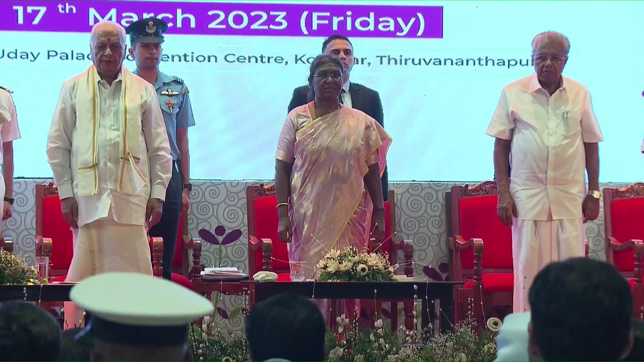 President Droupadi Murmu attends a civic reception hosted in her honour at Thiruvananthapuram