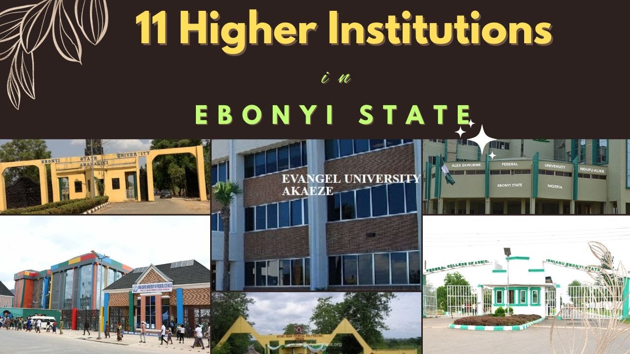 11 Surprising Higher Institutions in Ebonyi State, Progress So Far!