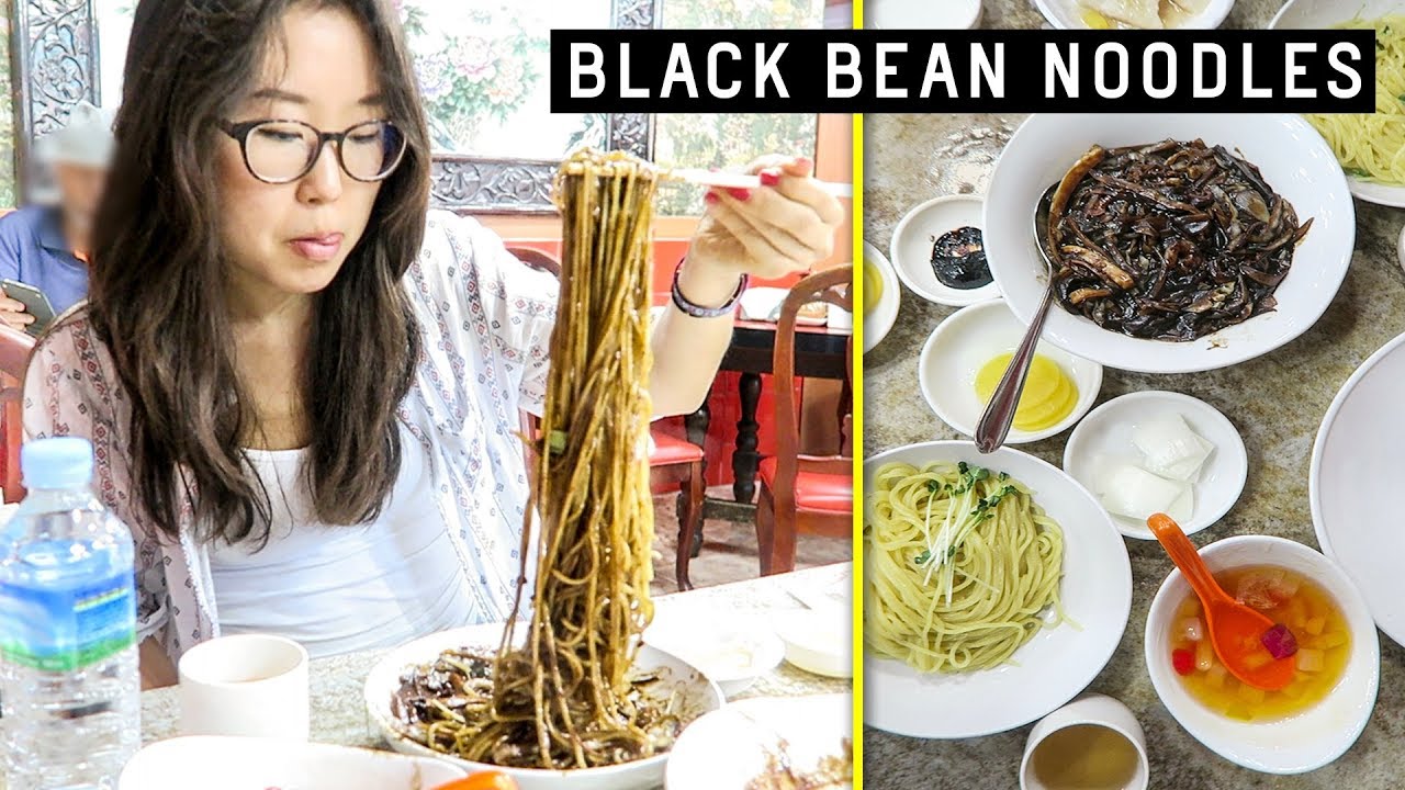 BLACK BEAN NOODLES ♦ Chinatown in South Korea ft  Lamb Skewers