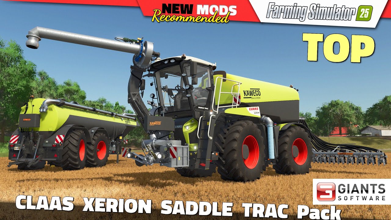 FS25 | CLAAS XERION SADDLE TRAC Pack (by GIANTS) - Farming Simulator 25 Mods Review QHD