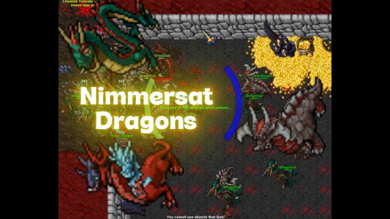 Tibia Rp solo hunt Nimmersat ( Dragons Zao ) 9,6kk/h 1,5kk Profit