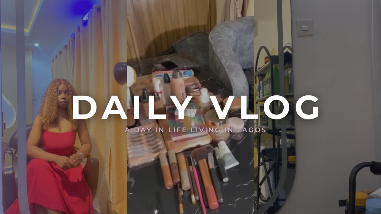 LIFE OF A MAKE UP ARTIST LIVING IN LAGOS// VLOG// WATCH ME DO A SIMPLE GLAM ON MY MODEL