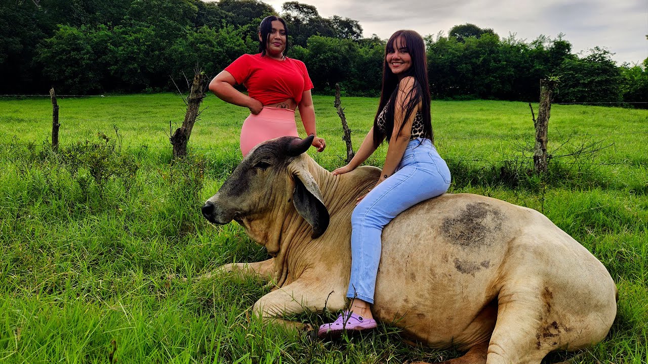 Visité a mi AMIGA en el CAMPO. 😍 | Monté un toro 🐂😱  