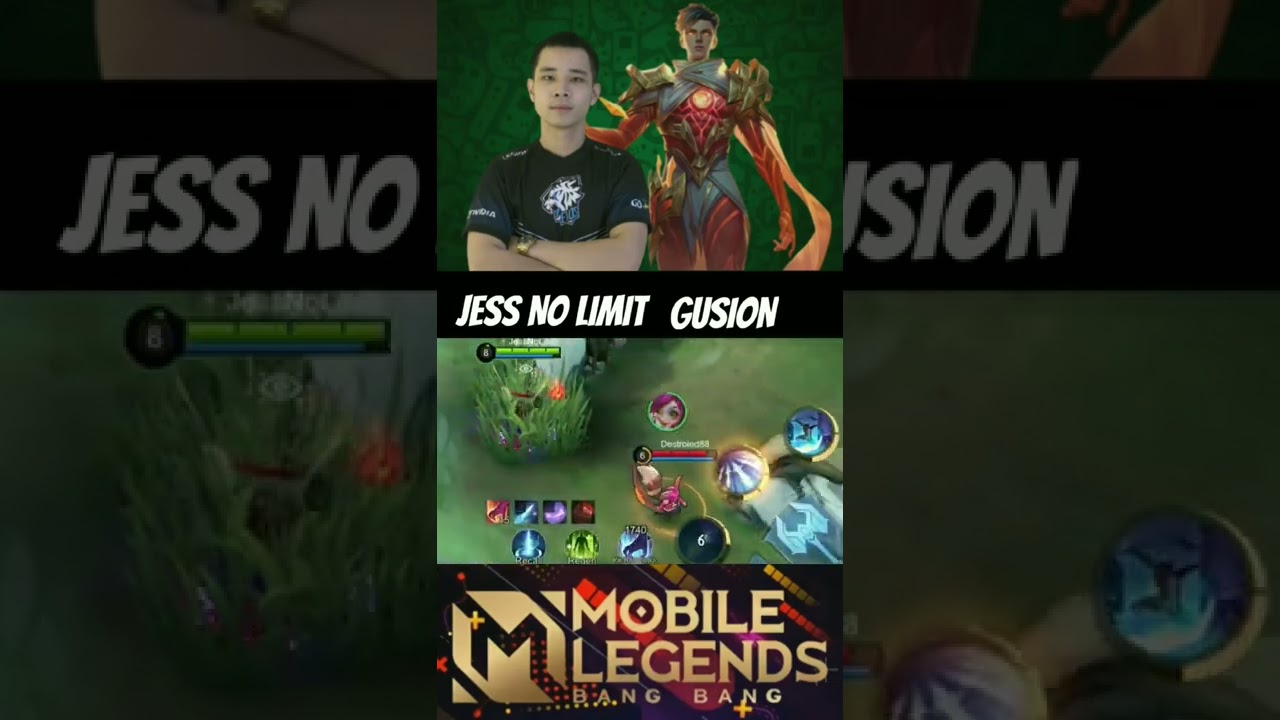 Jess no limit gusion gameplay🥰 #jessnolimit #gusion #mlbb #shorts