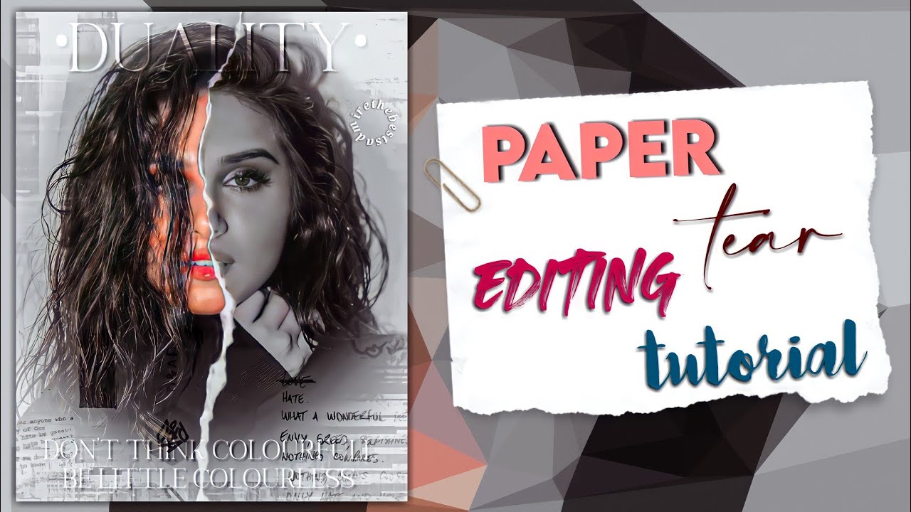 Paper Tear Editing Tutorial❤︎ ||  Picsart Unique Editing Tutorial❤︎