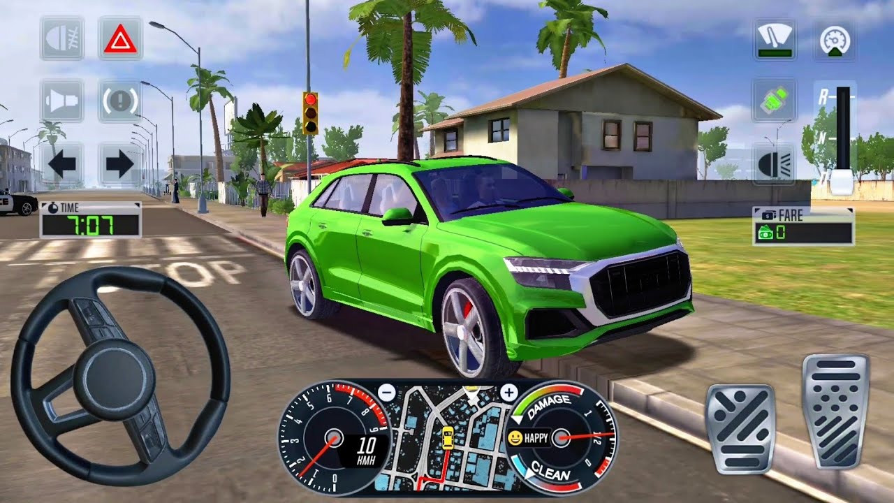 Безумная поездка на такси Audi Q5 в Лос-Анджелесе - Симулятор такси: EVO - Геймплей на Android
