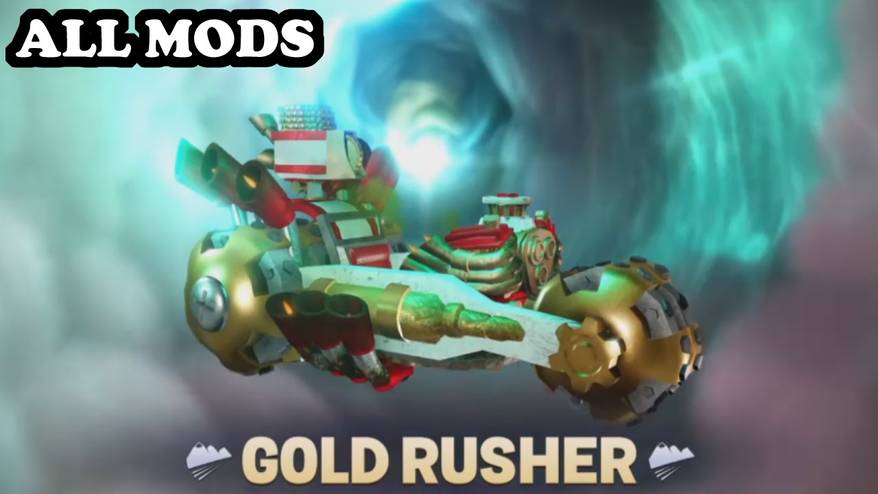 Skylanders Superchargers - Gold Rusher All Mods GAMEPLAY