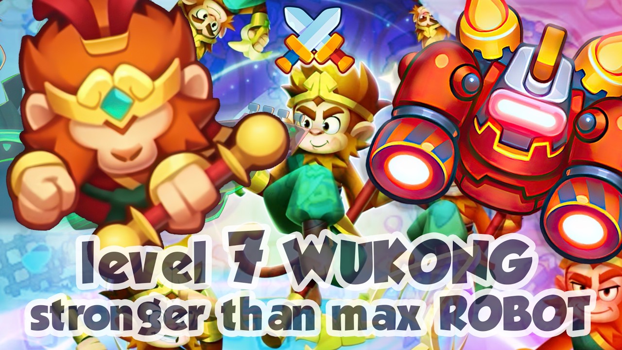 Level 7 WUKONG Stronger Than Max ROBOT - RUSH ROYALE