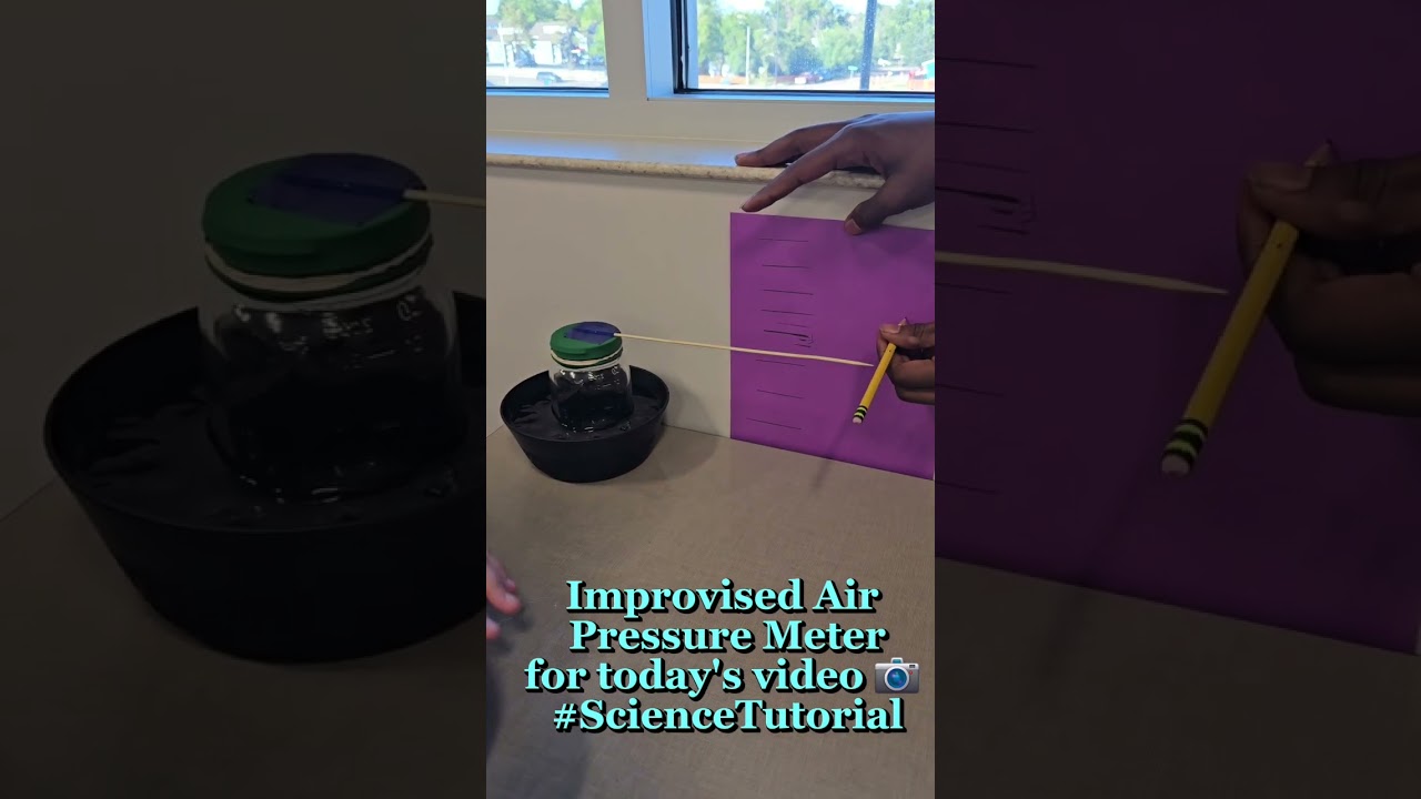 Improvised Air Pressure Meter for today's video 📷 #scienceexperiment  #sciencetutorials