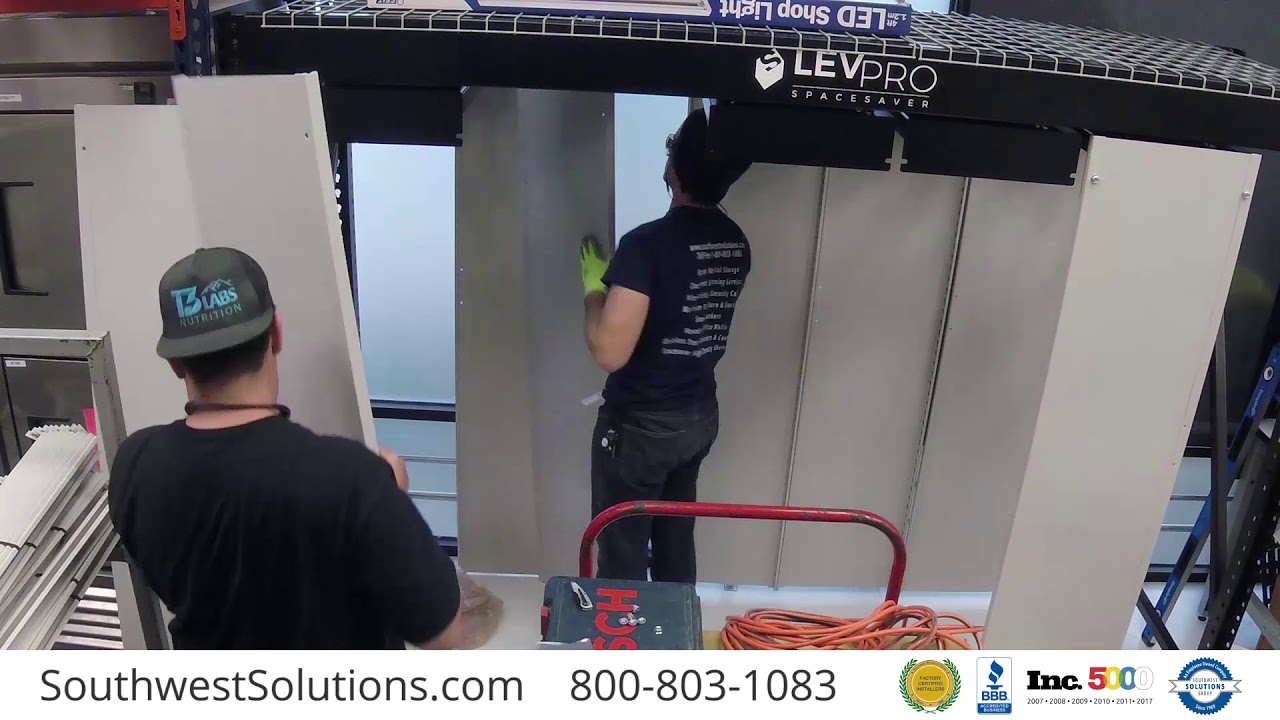 Overhead Track Sliding Shelving