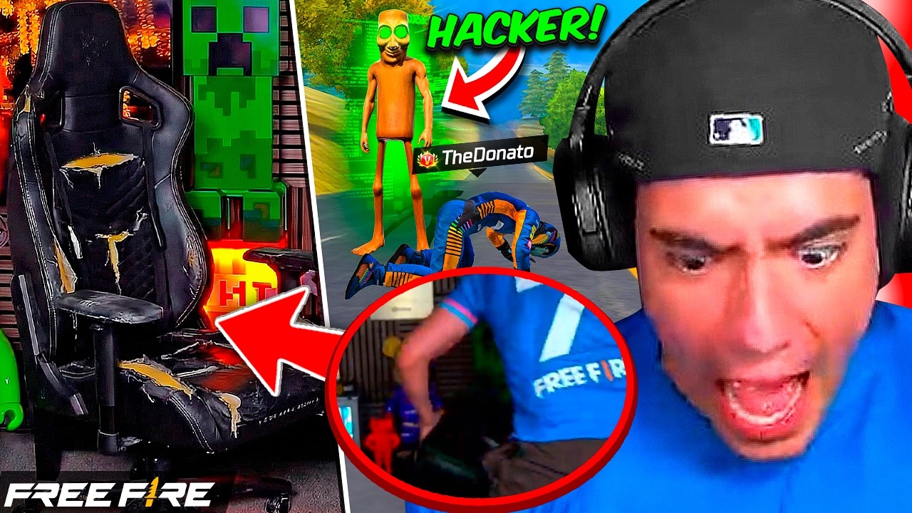 HACKER ME MATA EN FREE FIRE Y ROMPO MI SILLA DE LA RABIA !! - TheDonato Live