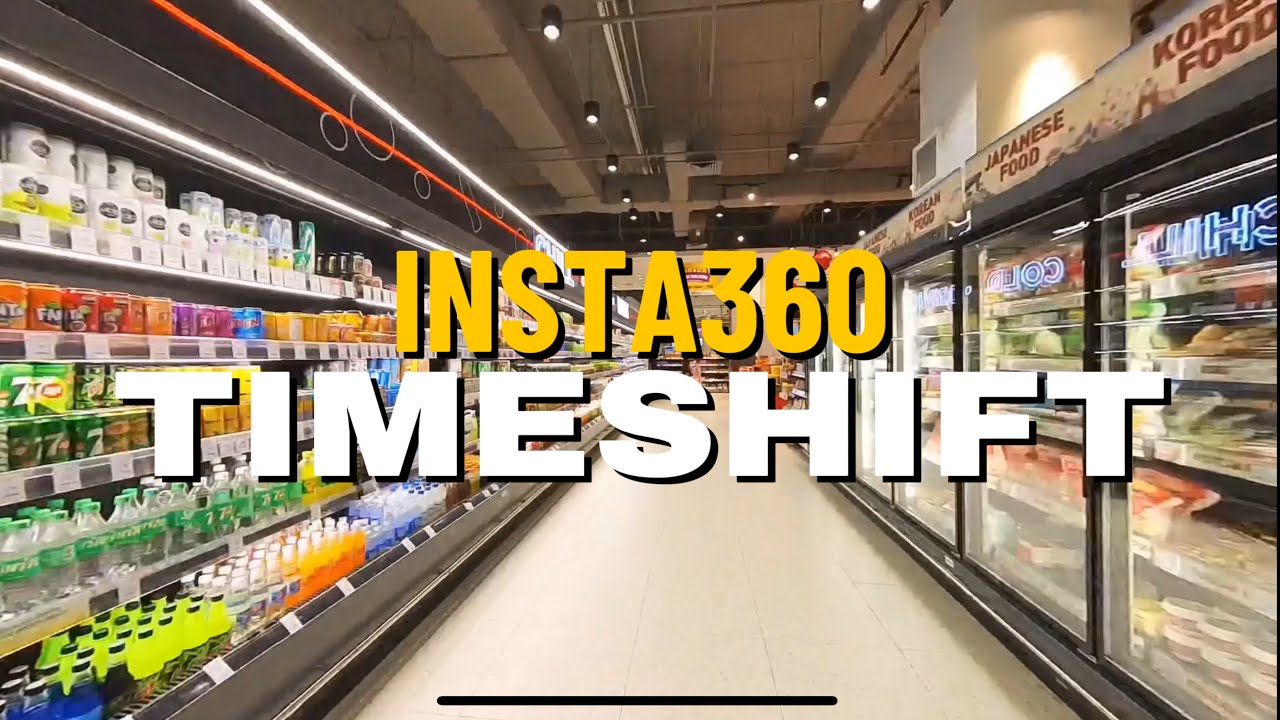 Insta360 X3 Time-shift function at a shopping mall.