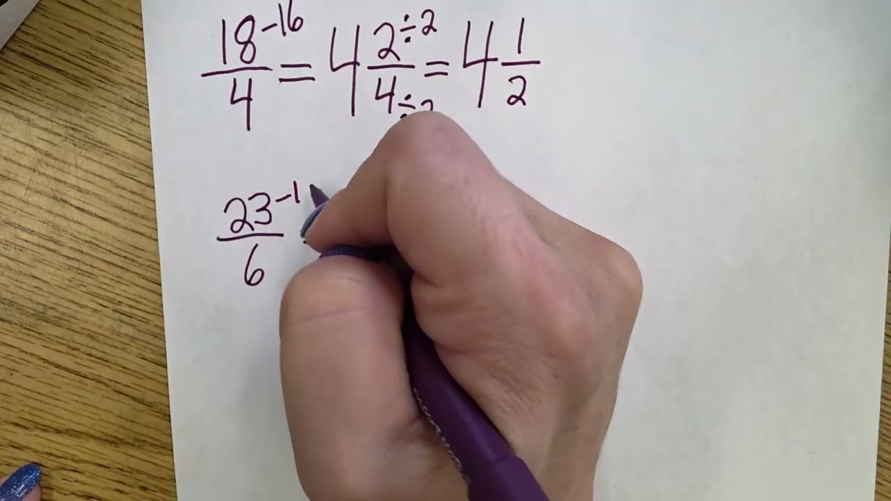 Improper Fraction to Mixed Number