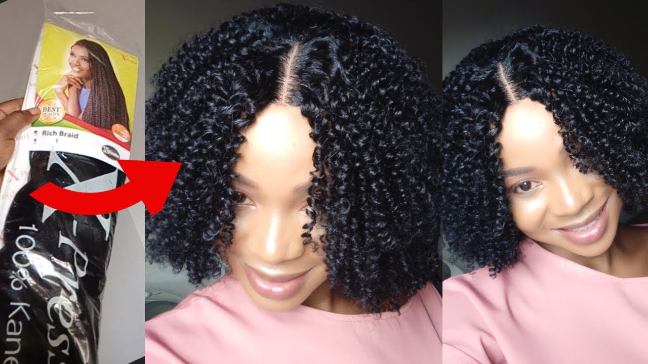 😱 CURLY CROCHET WIG / HOW TO CURL BRAID EXTENSION / CROCHET CLOSURE WIG
