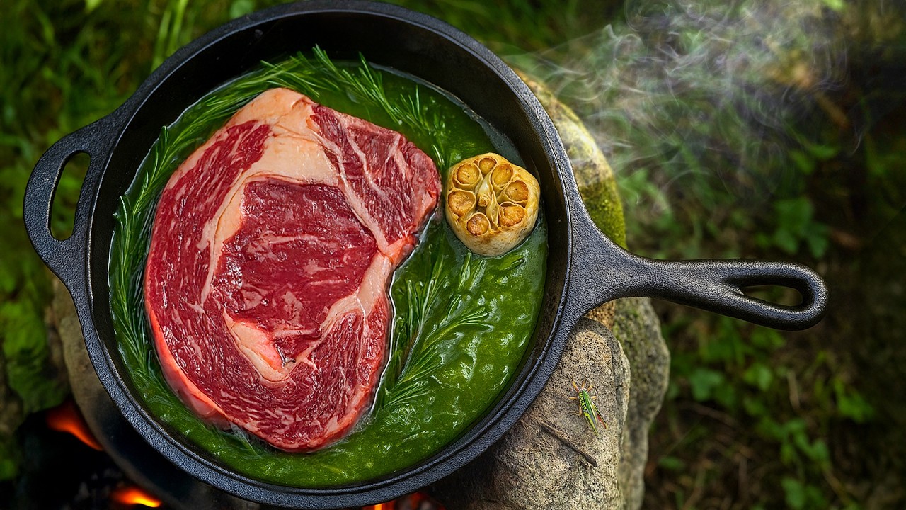 Epic Campfire Steak 🥩 & $300 Cheese Wheel Pasta  | Bushcraft Cooking