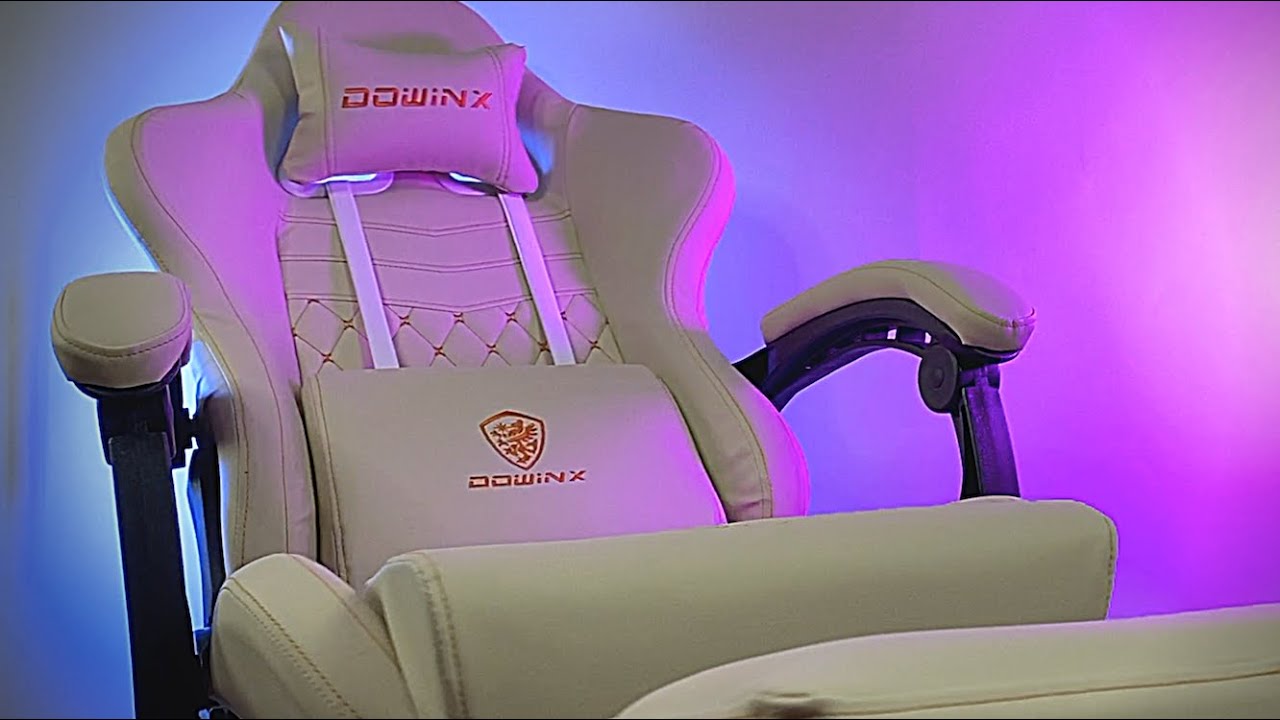 AWESOME Dowinx Gaming Chair - Review..Budget Friendly with Massager and foot rest!!