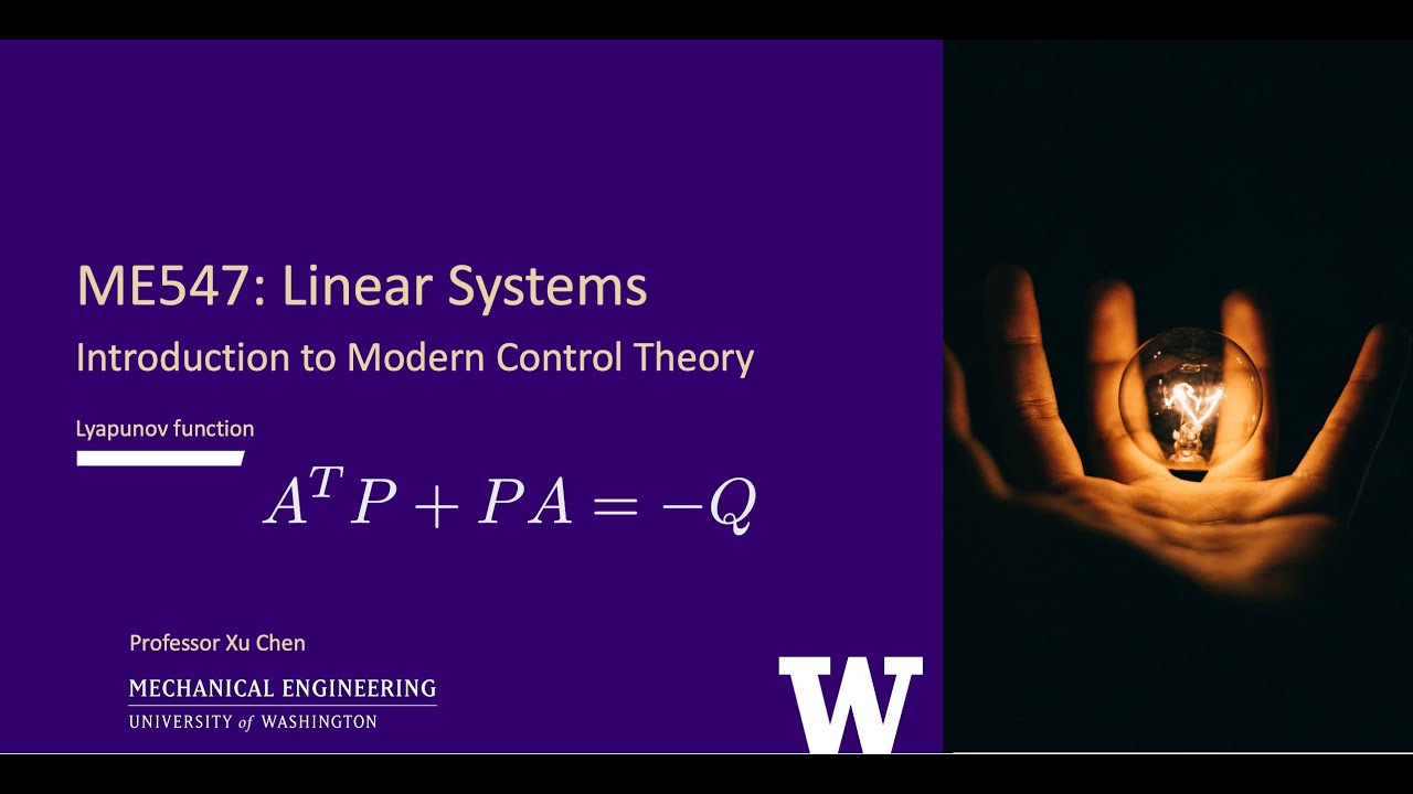 Linear Systems: 16-Lyapunov function and Lyapunov Equation