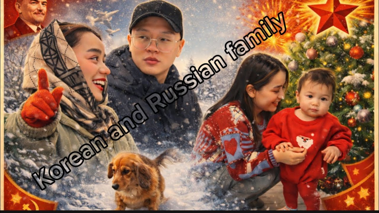 새해 전날 한러 가족 VLOG｜혼혈아와 강아지 첫 교감 | Мы вернулись