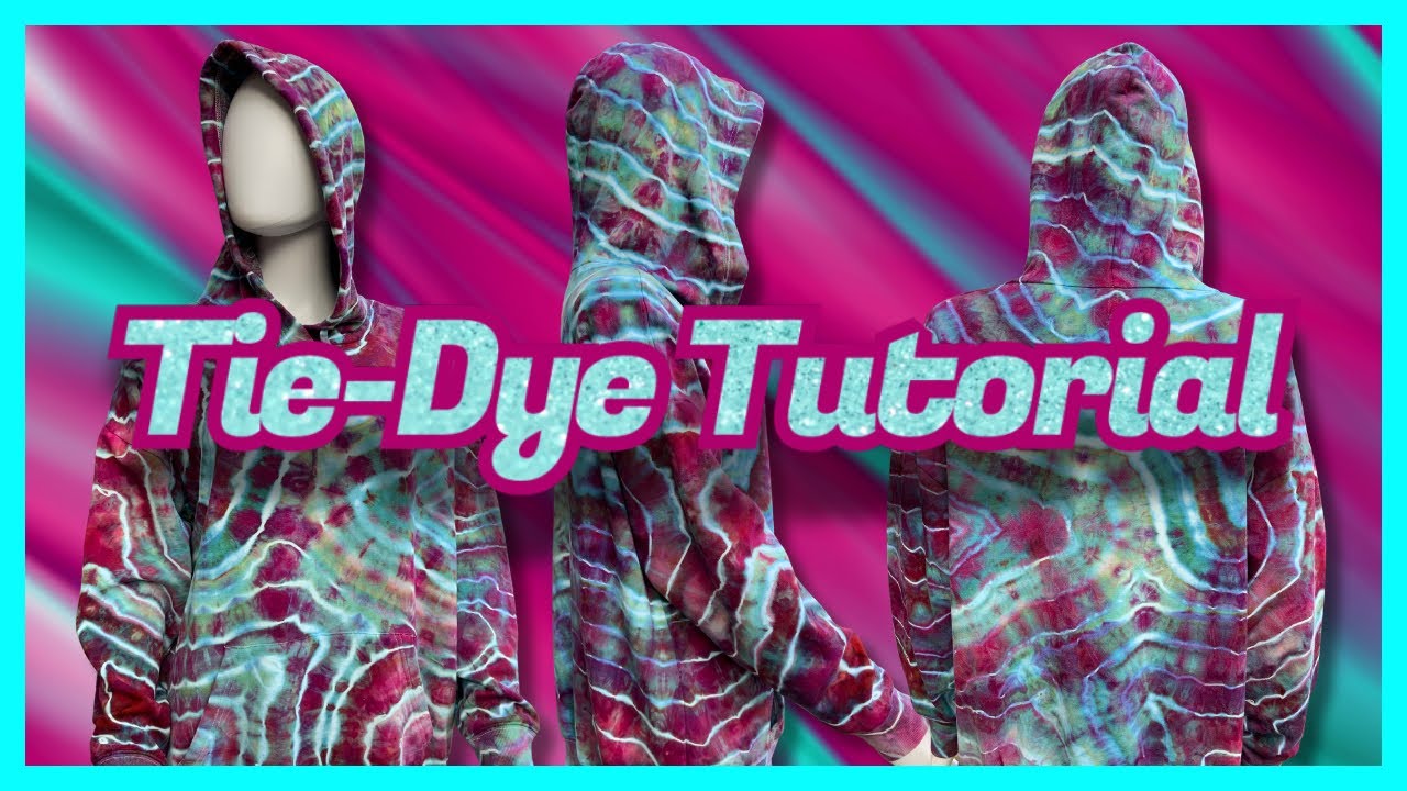 Tie-Dye: Geode Hoodie Ice Dye Tutorial | DOI (dye over ice) Sinew Wrap Buffalo Hoodie