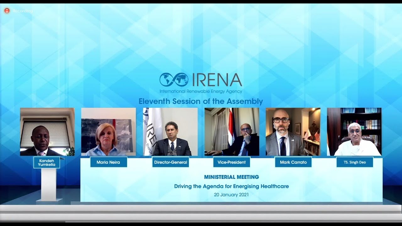 #IRENA11A &ndash; Ministerial Plenary Meeting on Healthcare (20 Jan)