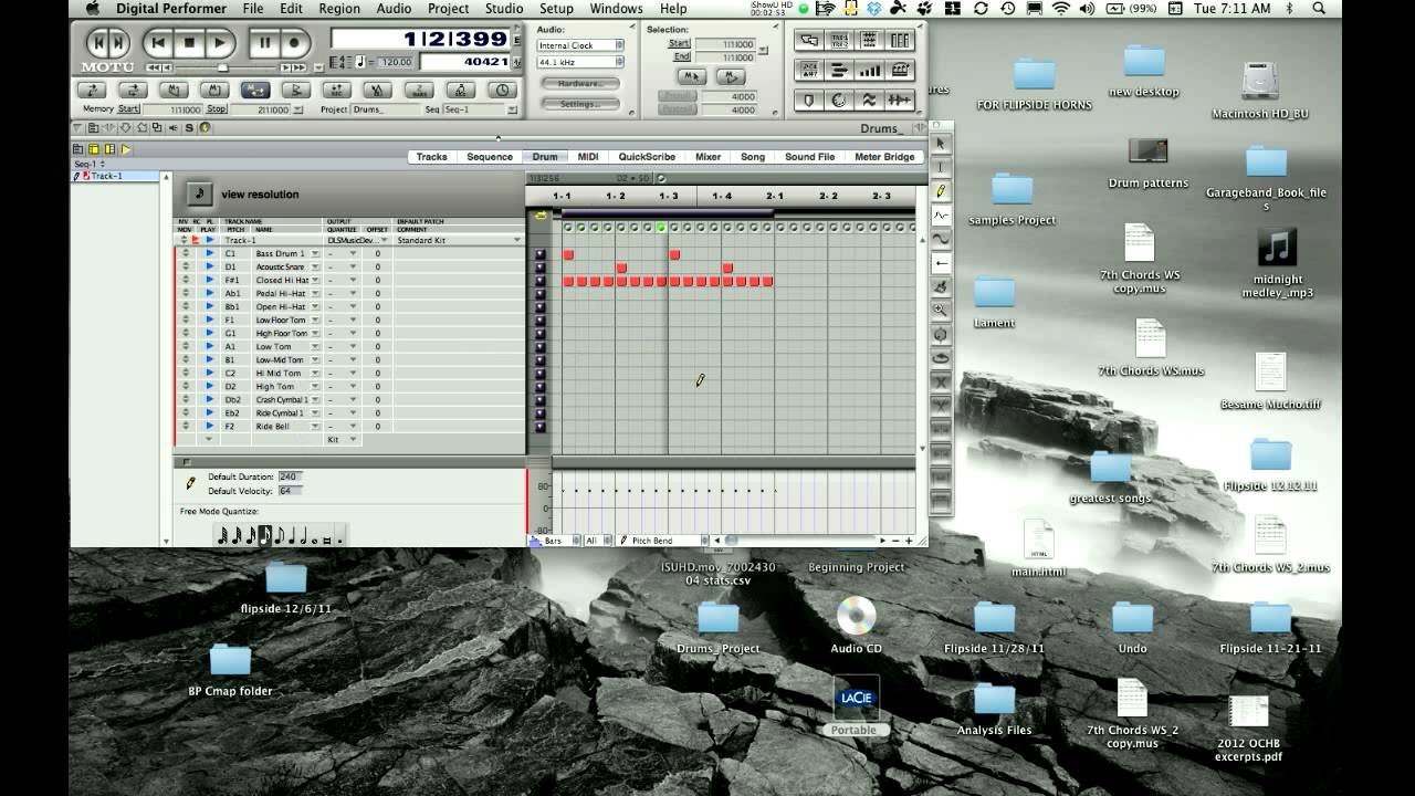 Digital Performer Drum Editor