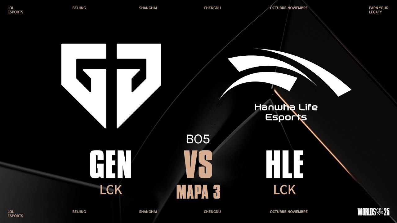 GEN VS HLE - GAME 3 - FASE ELIMINATORIA - DÍA 1 - WORLDS - 2025 - LEAGUE OF LEGENDS