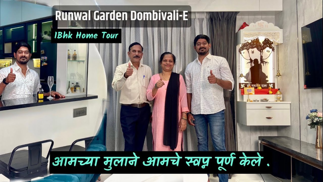 #1bhk 437sqft #interiordesign By #jphomedecor at #runwalgardensdombivli Mr. Nikhil Kadam’s #hometour