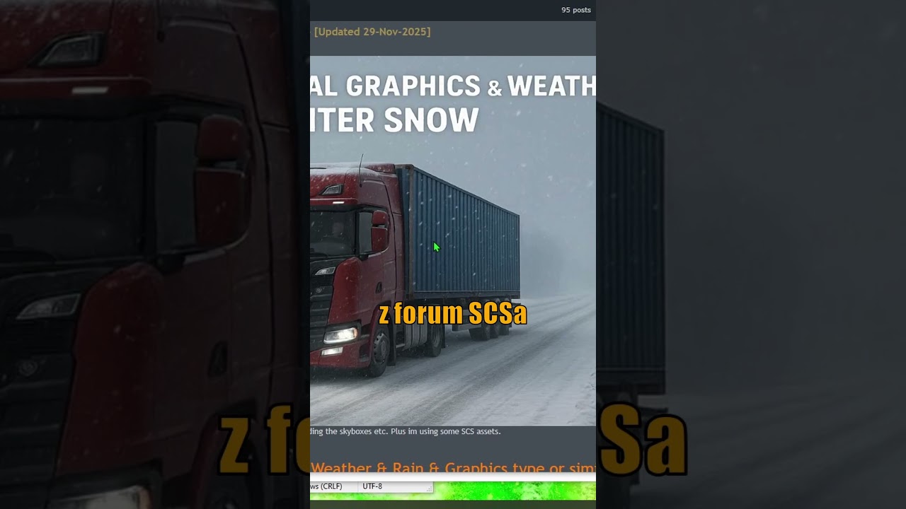 śnieg w ETS2 1.57 i Nordic Horizons w kilka minut!
