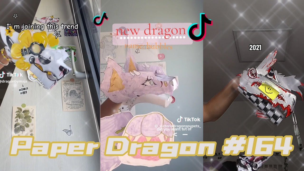 Dragon Puppet Crafts - Paper Dragon TikTok Compilation #165