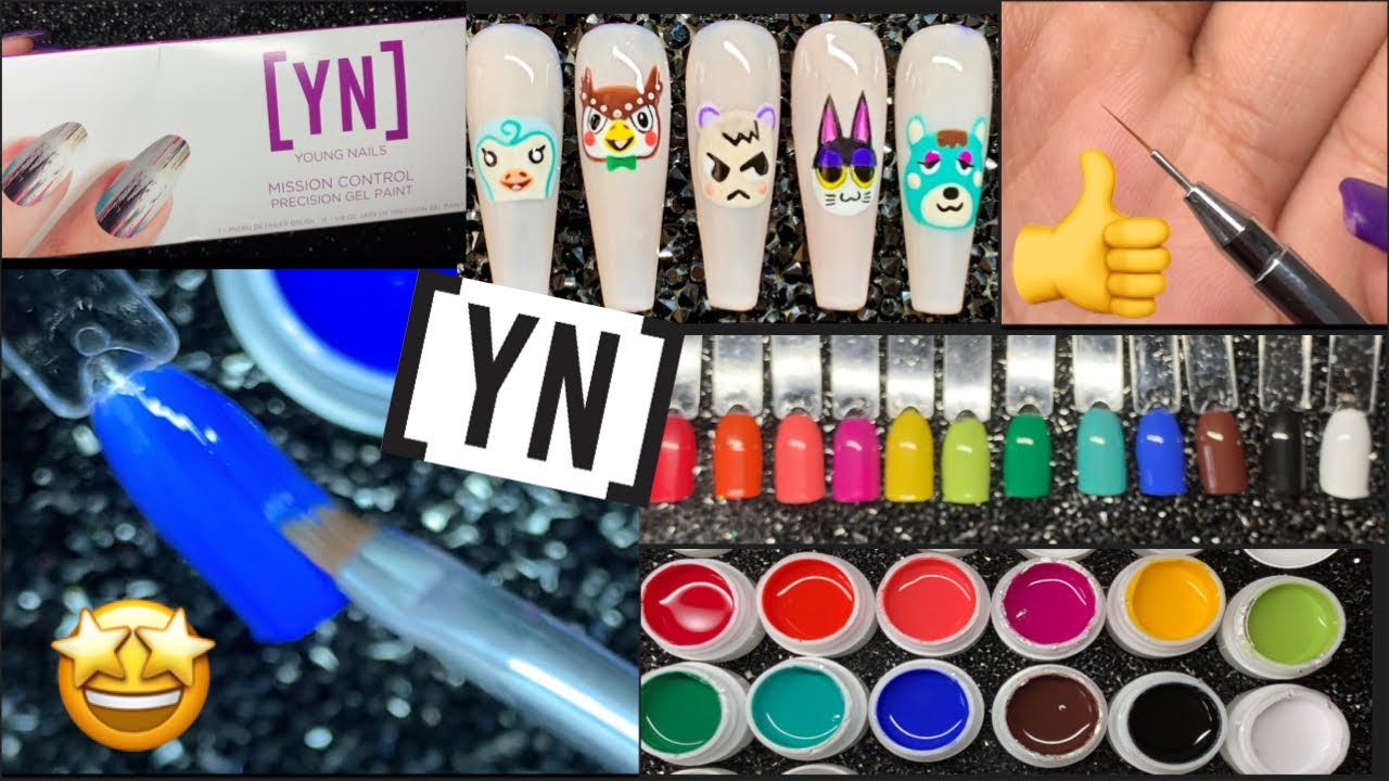 Обзор/демонстрация/эксплуатация набора гелевых красок Young Nails Mission Control | Nails by Kamin