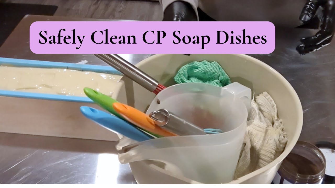 Safely clean dishes after making cold process soap 🙌 🧼