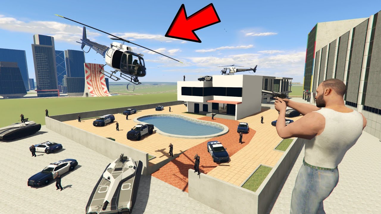 Franklin House Raided By GTA 5 Police In Indian Bike Driving 3D | GTA 5