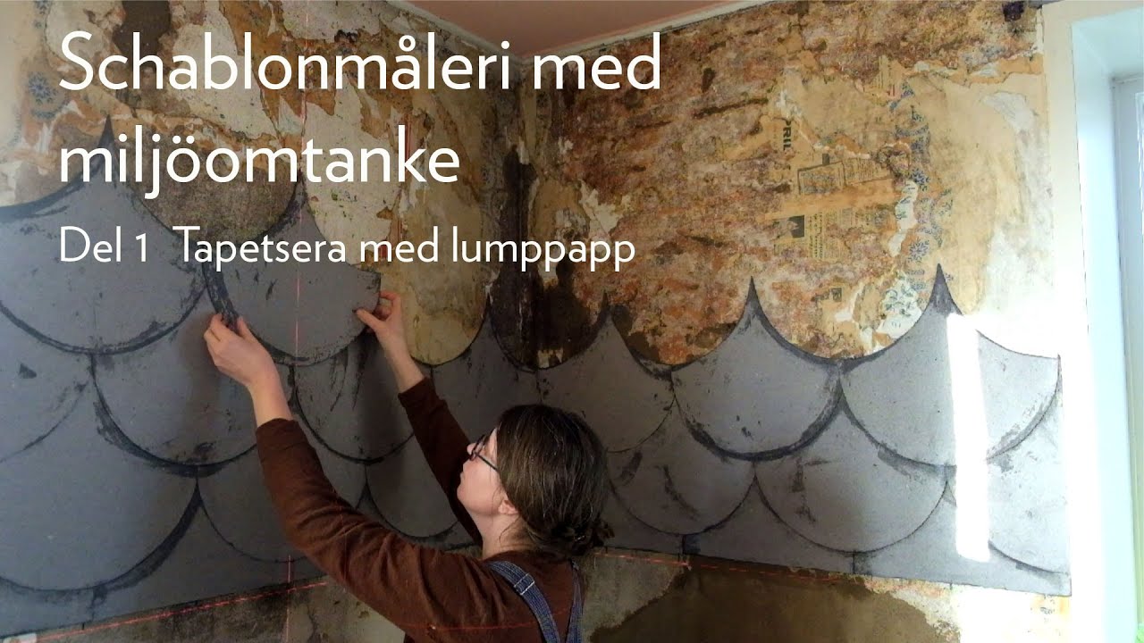 Schablonmåleri med miljöomtanke: Tapetsera med lumppapp