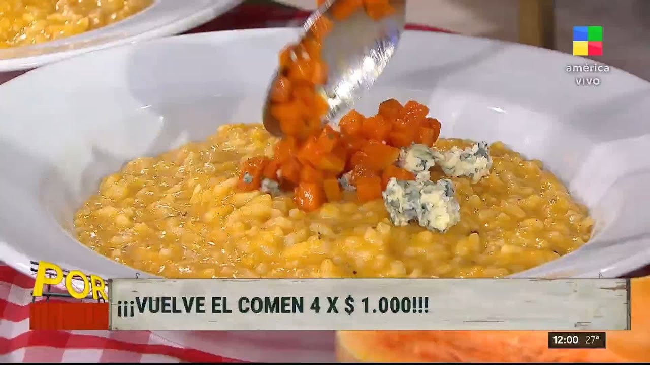 😲 COMEN 4 X $1000: Super risotto de calabaza y queso 🙌