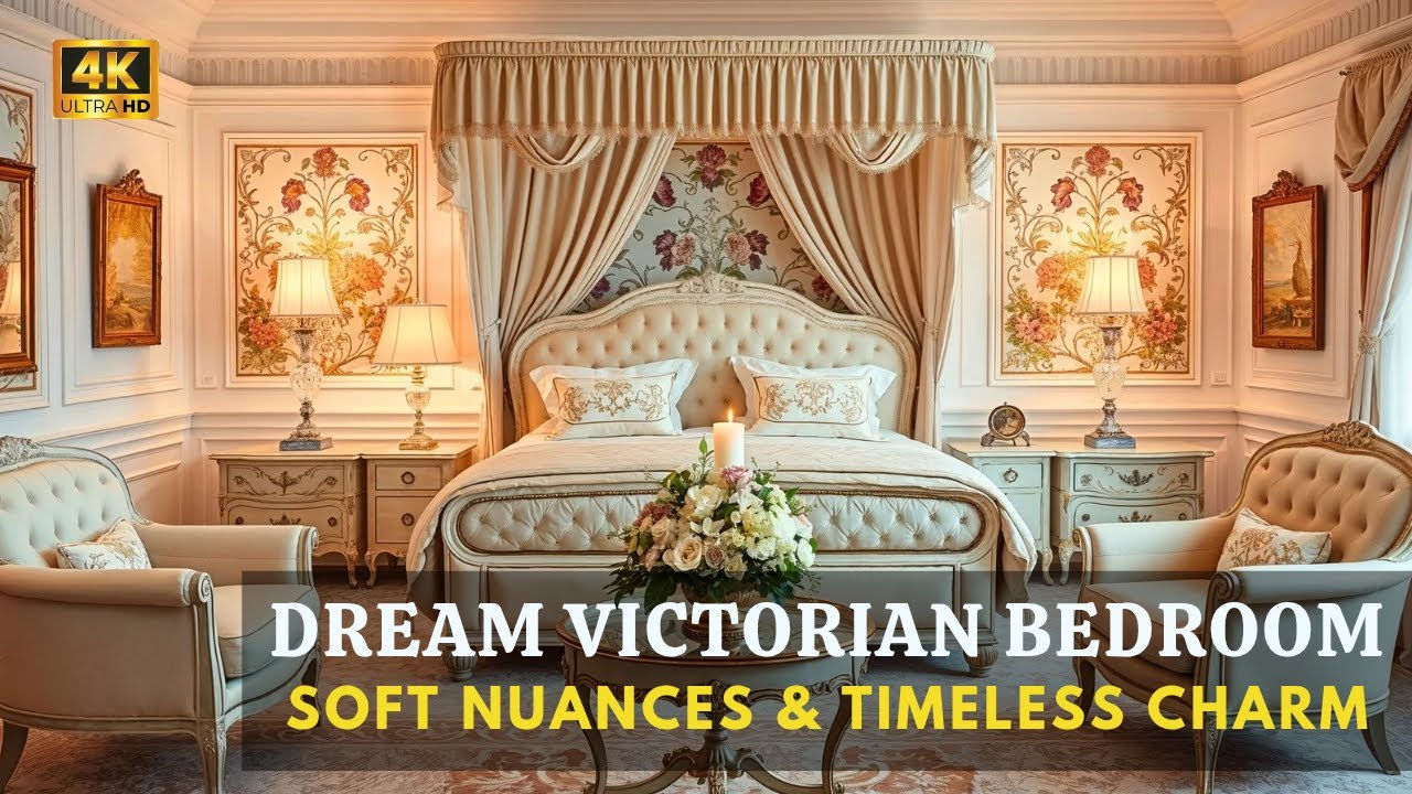 Unveil Elegance | Transform Your Space with a Victorian Themed Bedroom with Soft Nuances