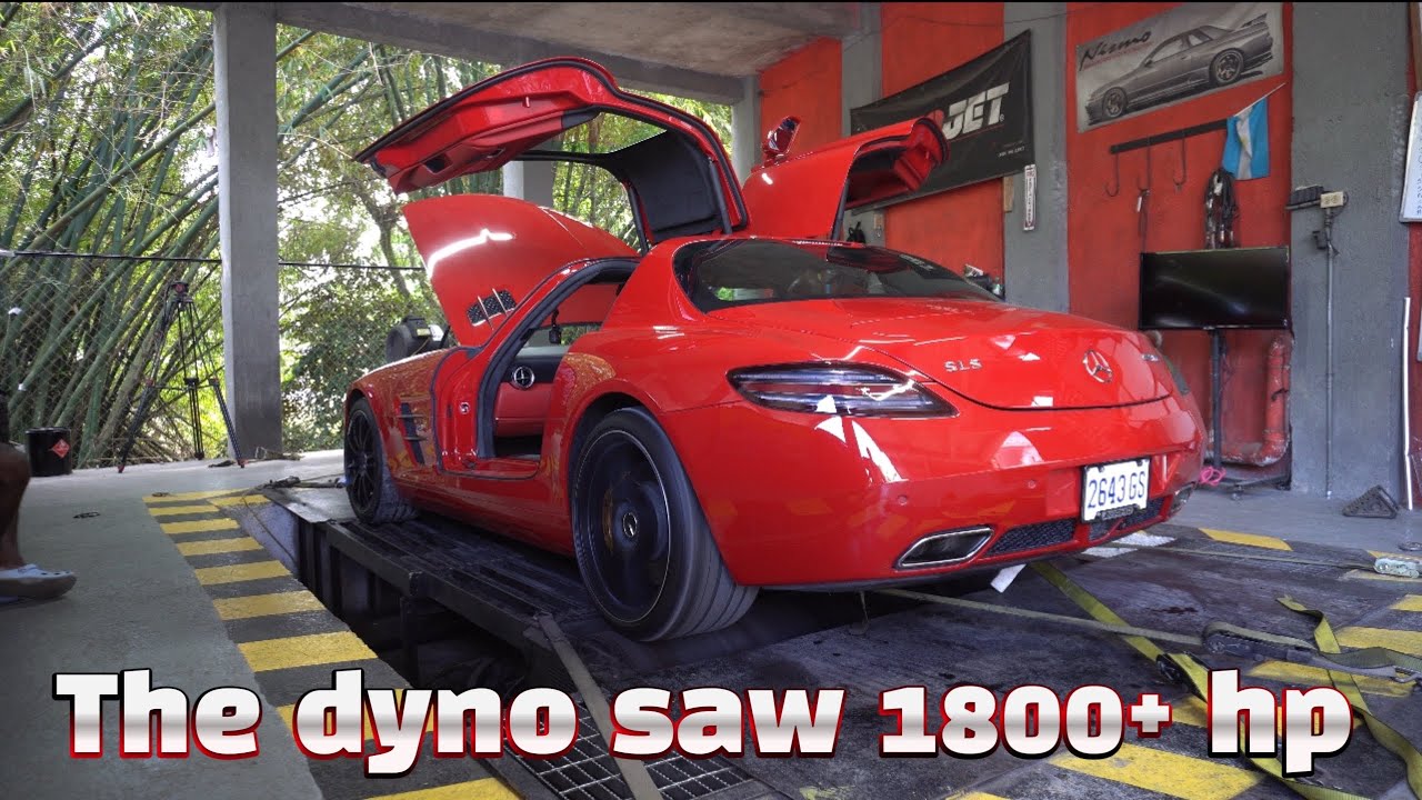 1800+ лошадиных сил на динамометре Elite Performance AMG, SLS, E63, E55, CLK63 черной серии.