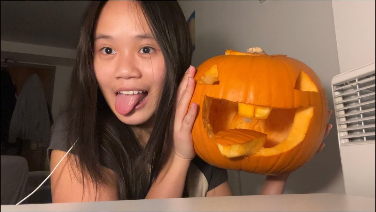 ASMR tapping on a pumpkin while rambling about life 🎃👻